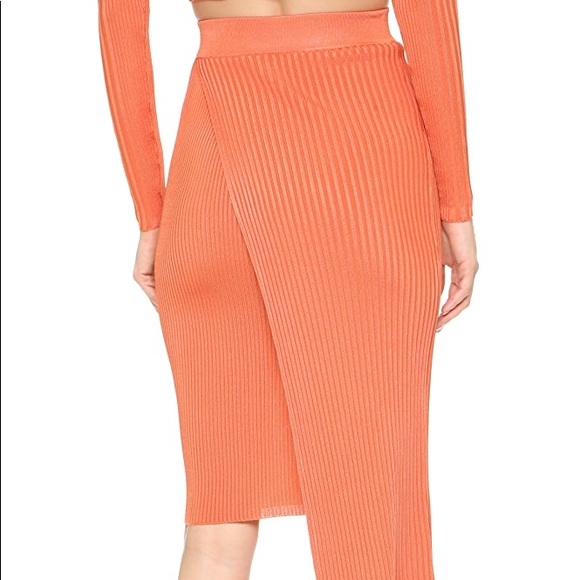 SOLD! Ronny Kobo NWT orange sol rib wrap skirt ☀️ - Picture 3 of 7